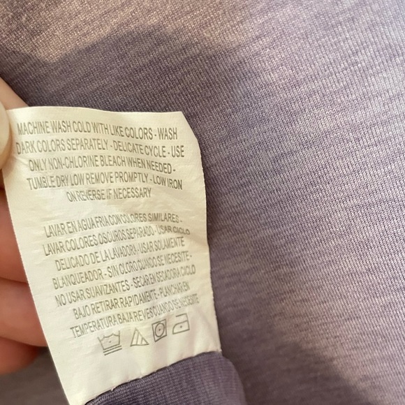 Apana Cowl Neck Soft Yoga Top Violet Purple Size Medium Loose Comfort EUC - Picture 7 of 11